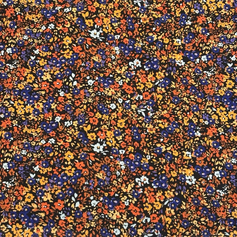 J.Crew Crinkle Peasant Top XXL Dark Floral Long Sleeve Cottagecore Romantic Boho - Picture 8 of 9